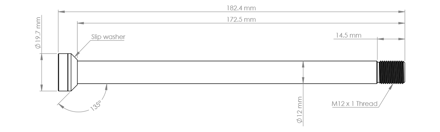 Burgtec YT 172.5mm Rear Axle