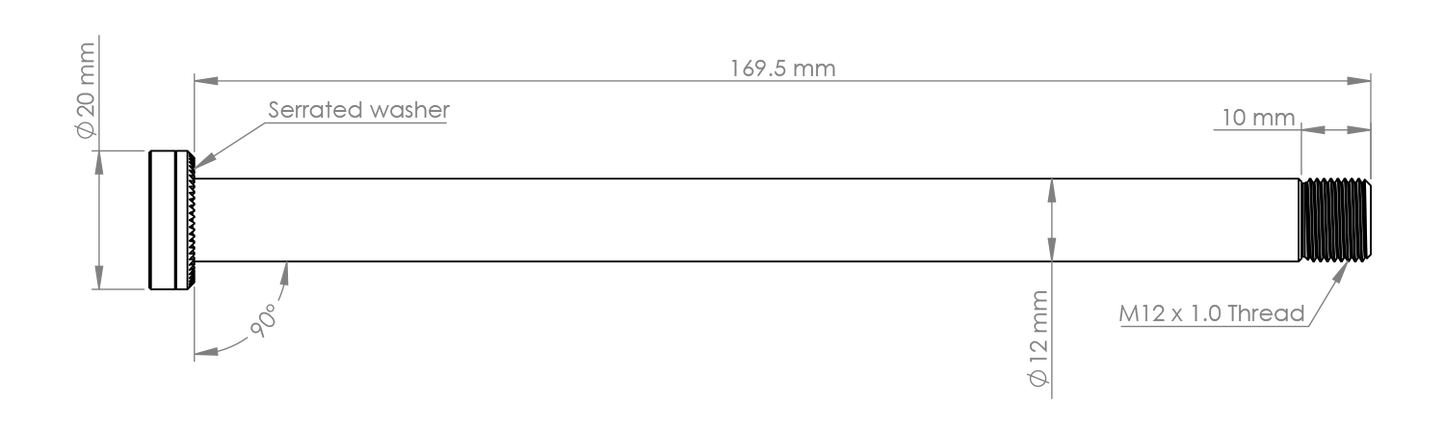 Burgtec Giant 169.5mm Rear Axle