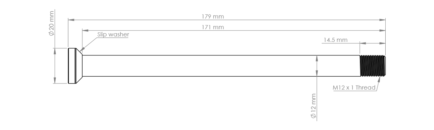 Burgtec Amflow 174mm Rear Axle