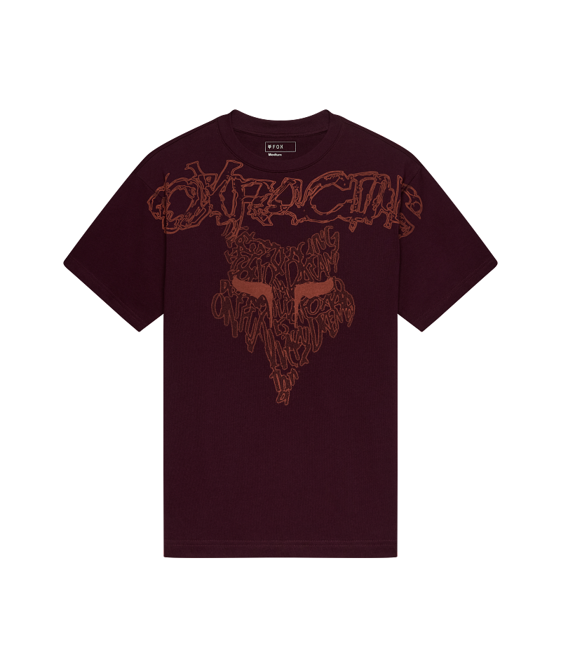Fox Abyss Heavyweight SS Tee FA26 Dark Maroon / 2X
