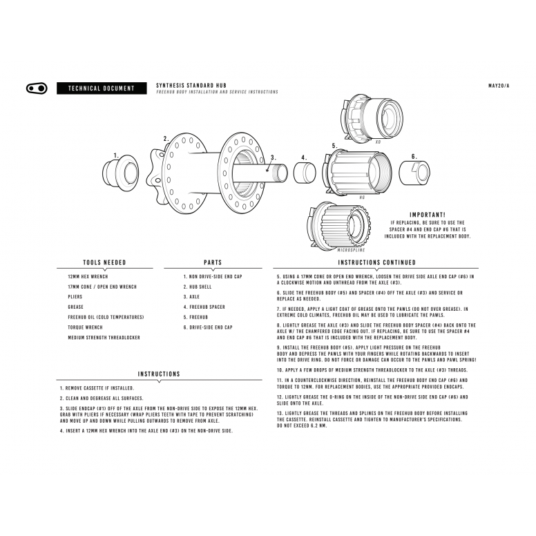 Crankbrothers Freehub Body Alloy Driver