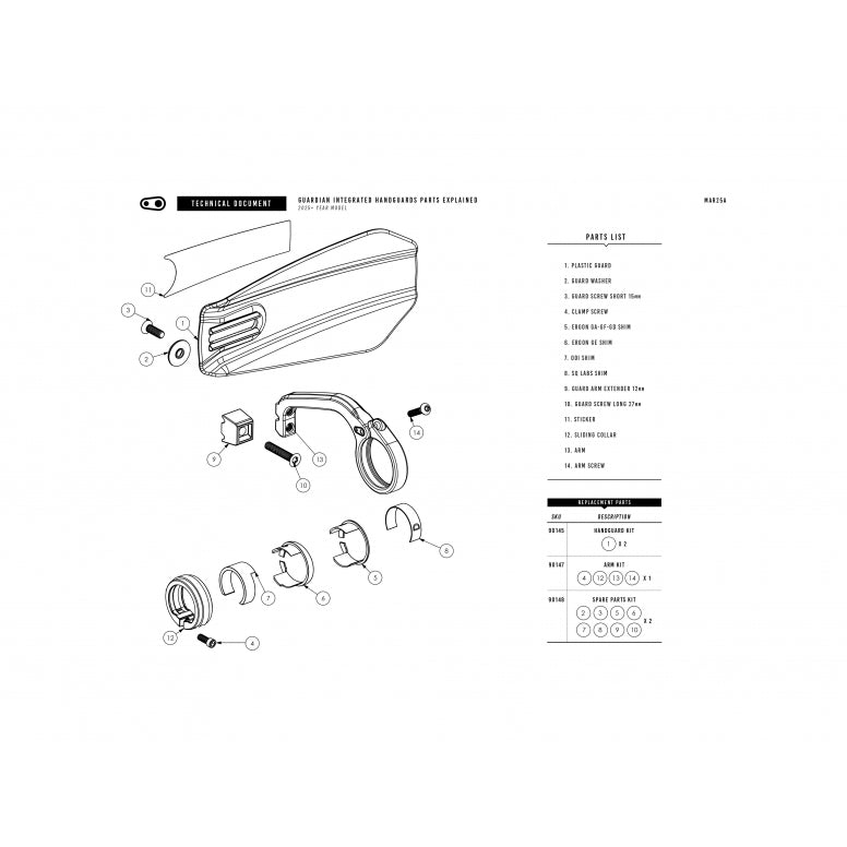 Crankbrothers Guardian Replacement Hand Guard Part Pair