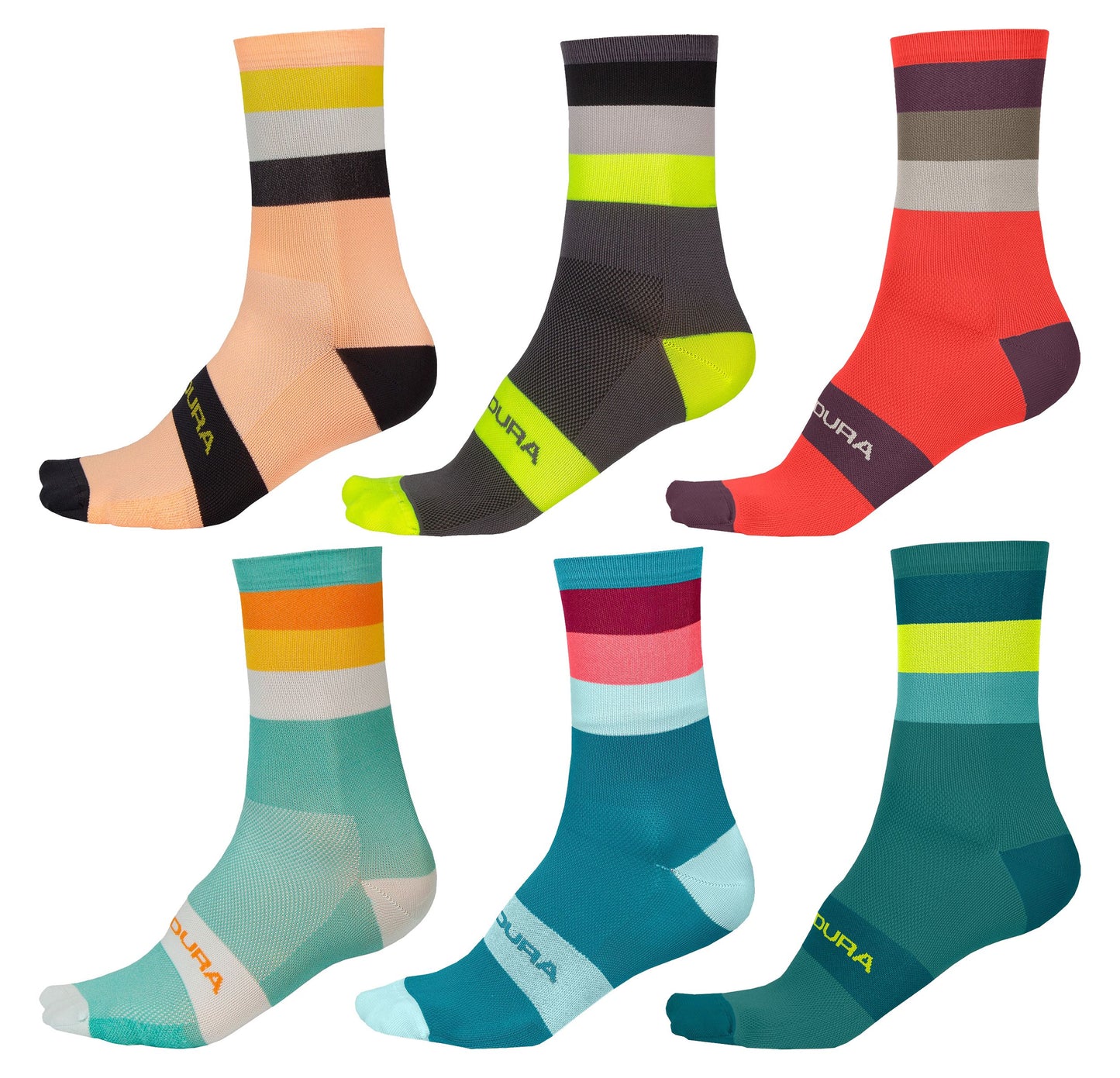 Endura Bandwidth Sock: HiVizYellow - S-M
