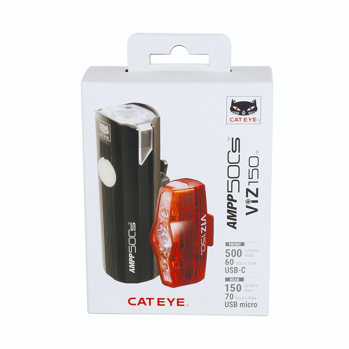 Cateye AMPP 500S/Viz150 II Bike Light Set USB-C