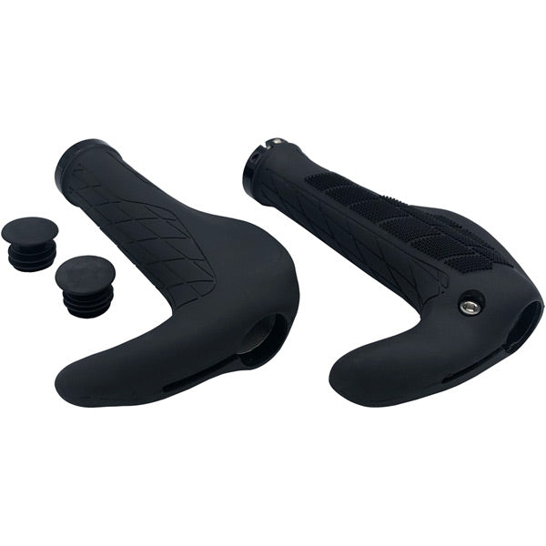M Part Ergo Comfort grips with barend, black