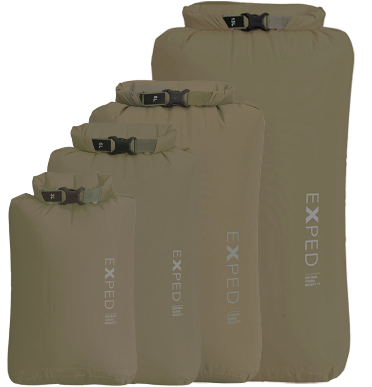 Exped Drybag Versa Bright (3-13L) Set - Olive Default Title