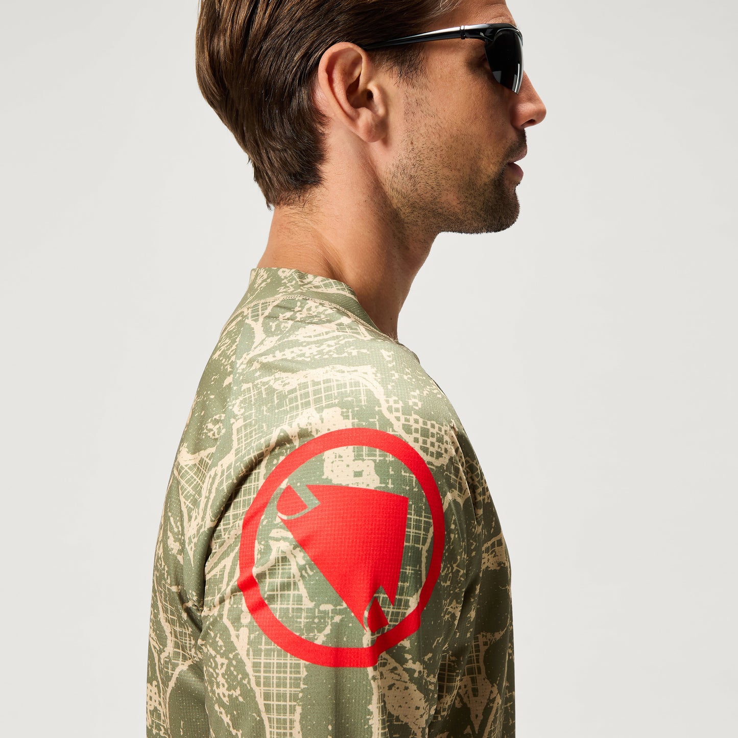 Endura GRID FLORAL LTD PRINTED L/S TEE GRN/GRN - Green