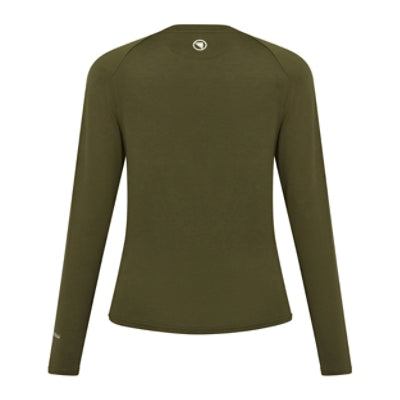 Endura WOMEN'S BAABAA BLEND LONG SLEEVE BASELAYER - Green