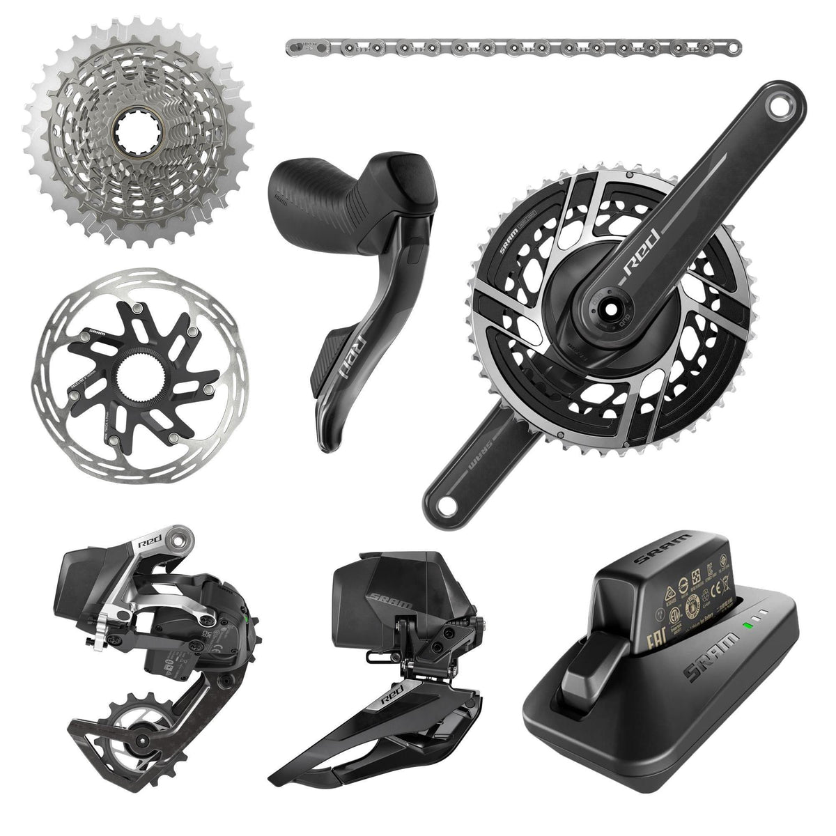 SRAM RED AXS E1 2X Powermeter groupset 50/37T 10-36T / 175MM
