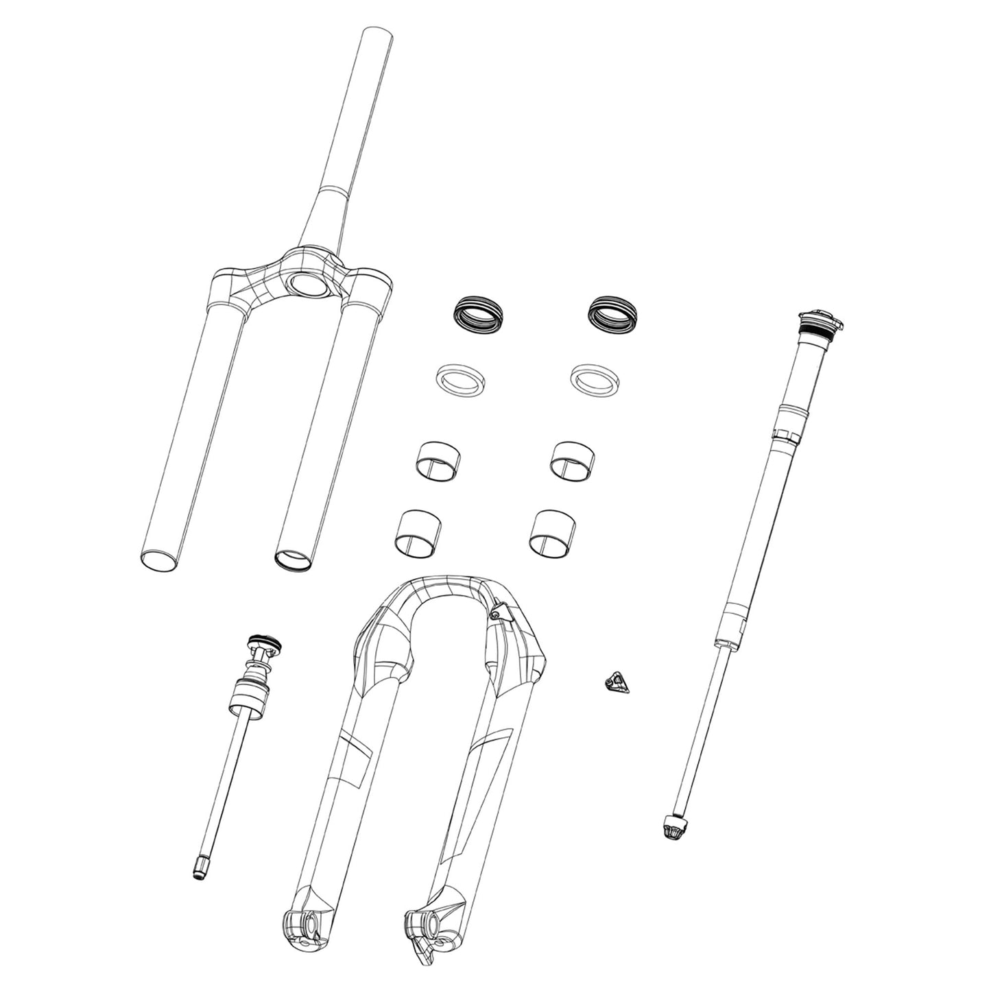Rockshox - Fork Csu - Debonair 27.5/29B 44 Off-Set - 59Od - 1.5 Taper (No Gradients) - Lyrik C2+/Yari B2+ Trek Lc (2019+)