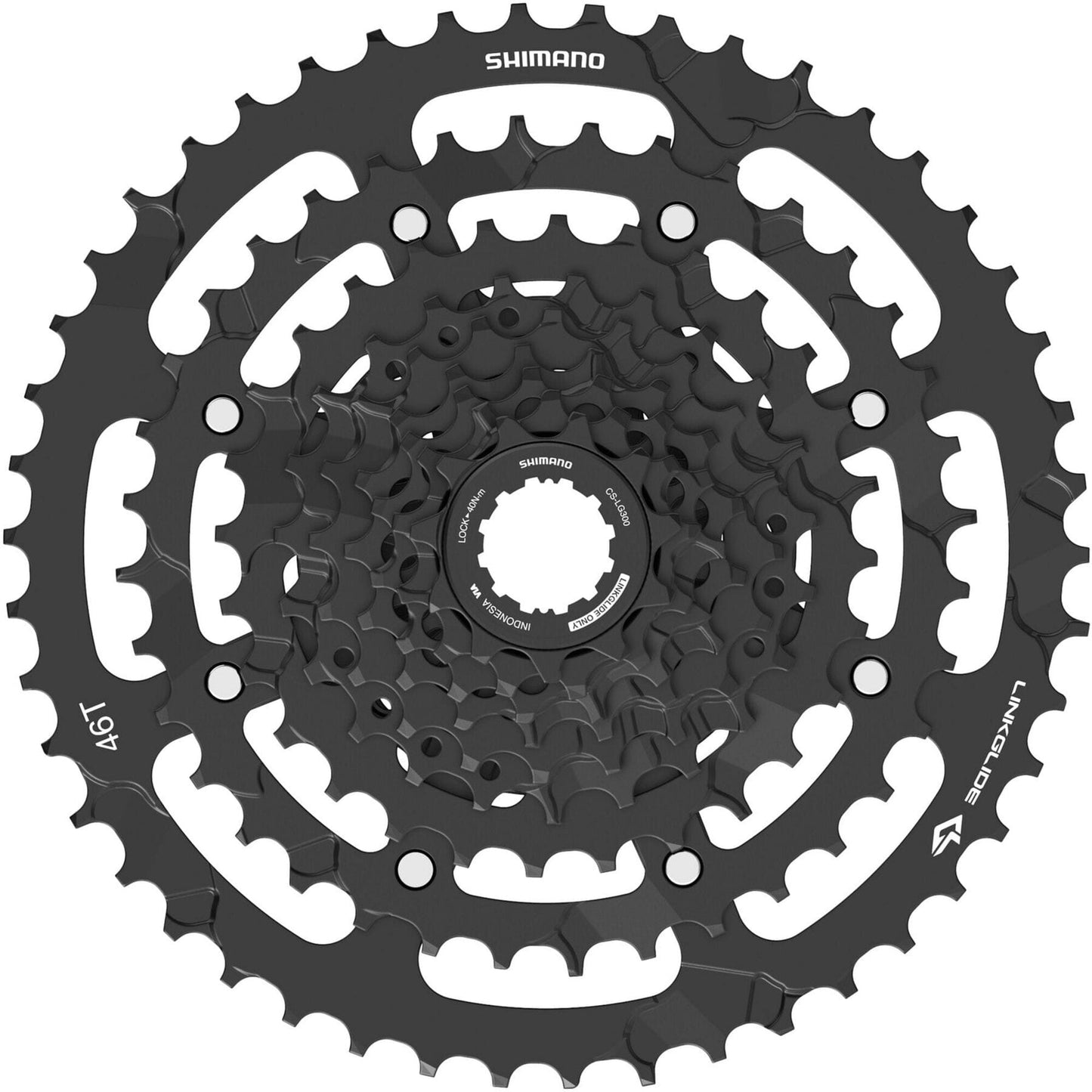 Shimano CUES CUES CS-LG300-9 Link Glide cassette, 9-speed, 11 - 46T