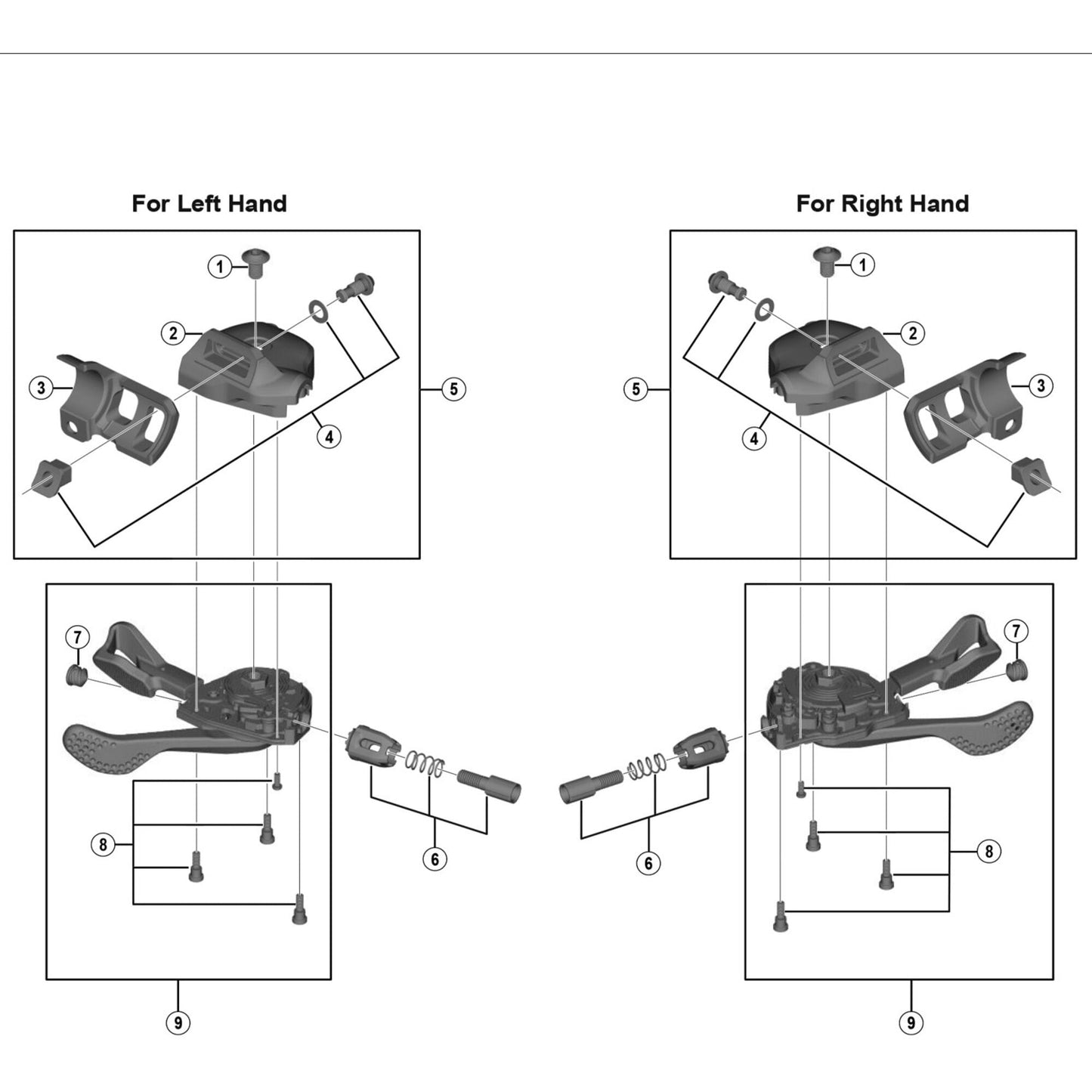 Shimano Spares SL-M9000-I right hand bracket