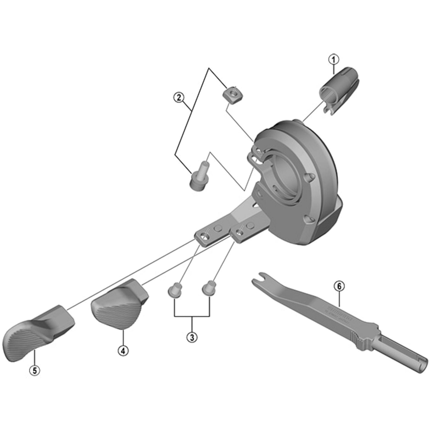 Shimano Spares SW-M8050 clamp bolt and nut, M4 x 12 mm