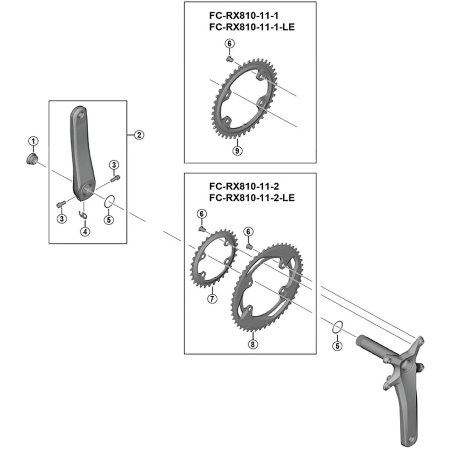 Shimano GRX FC-RX810-1 GRX 11 speed single 1X chainring