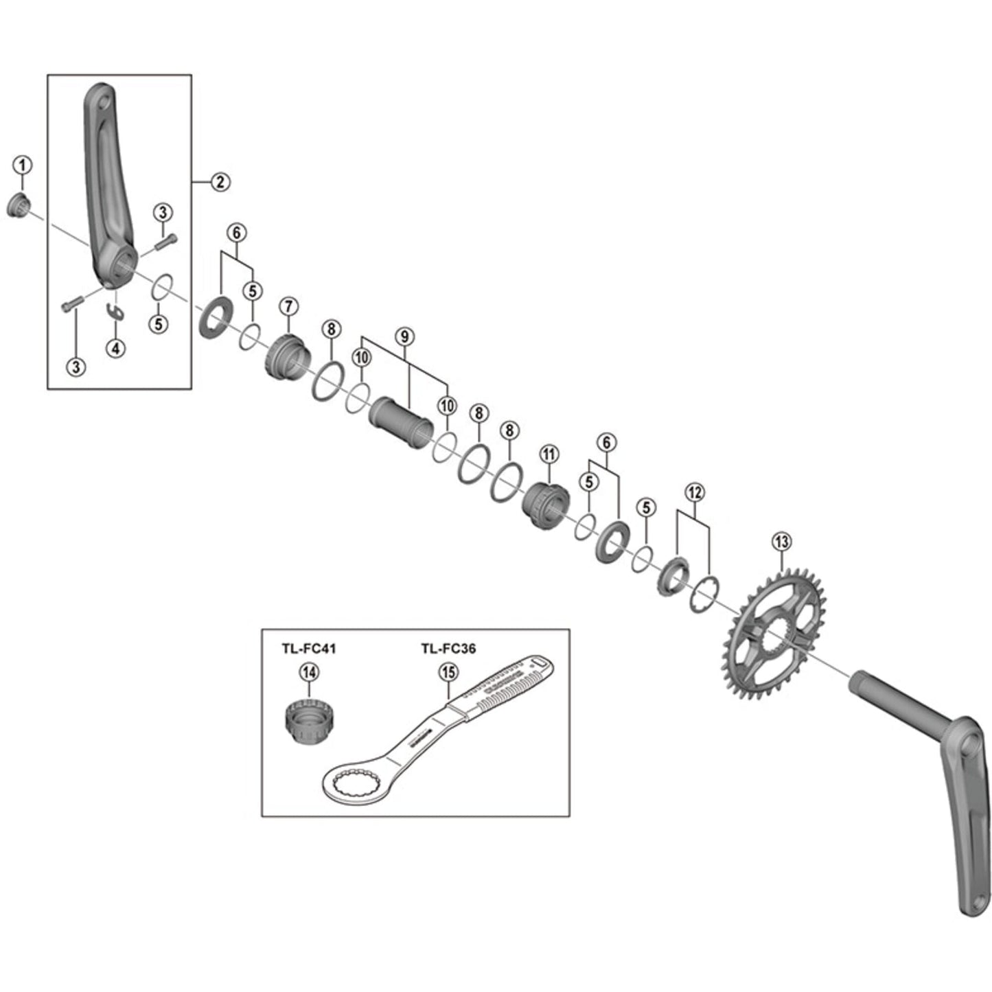 Shimano Spares FC-M6130 spacer and ring