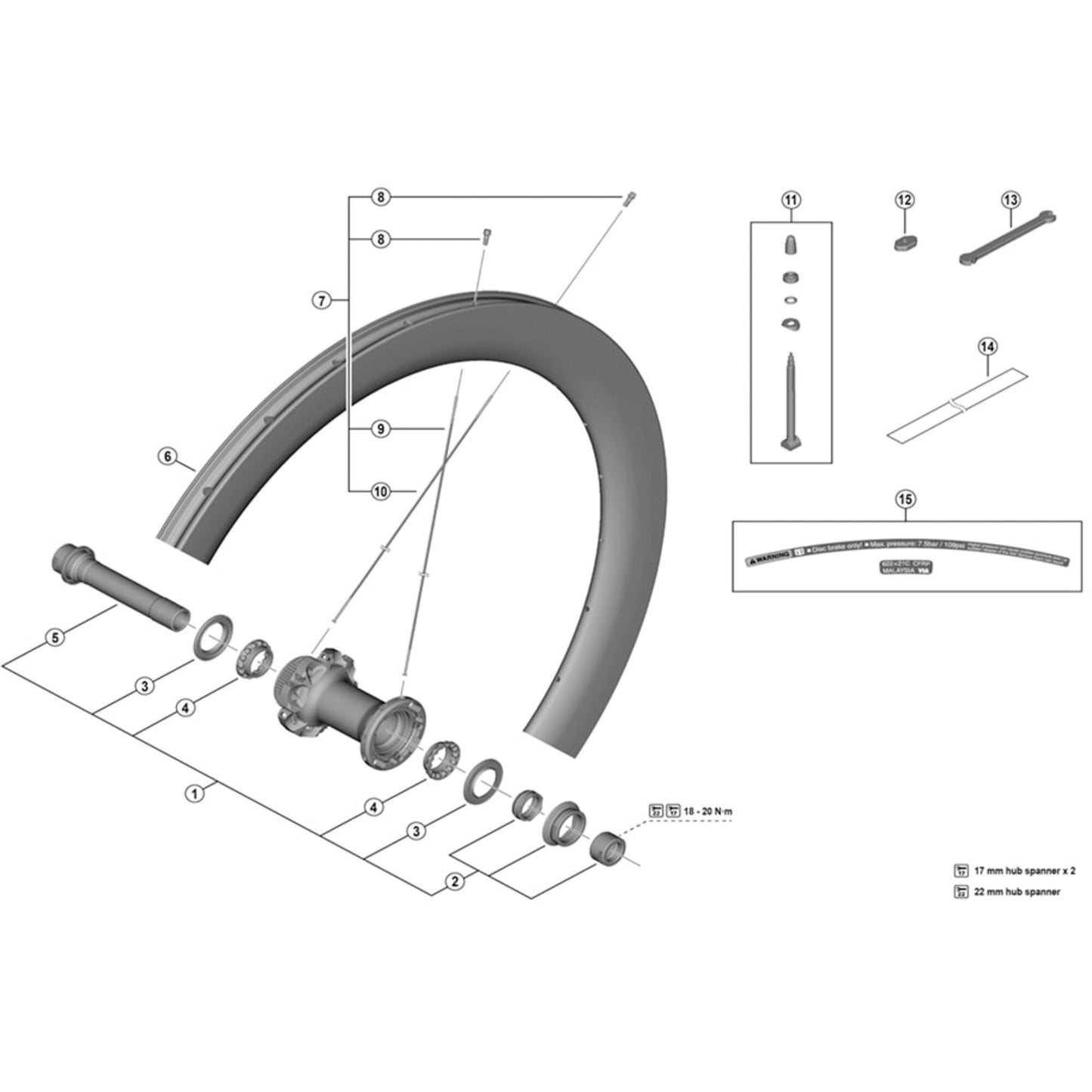 Shimano Spares WH-R9270-C60-HR-TU-F right hand spoke, 250 mm