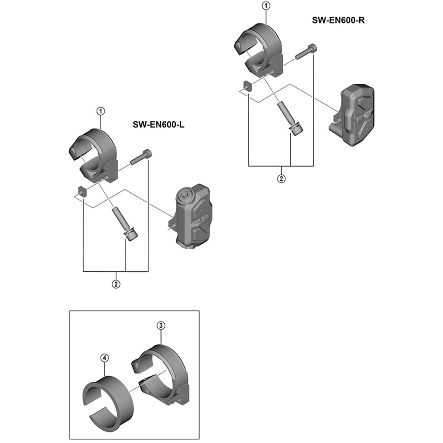 Shimano Spares SW-EN600 stay with nut 35 mm