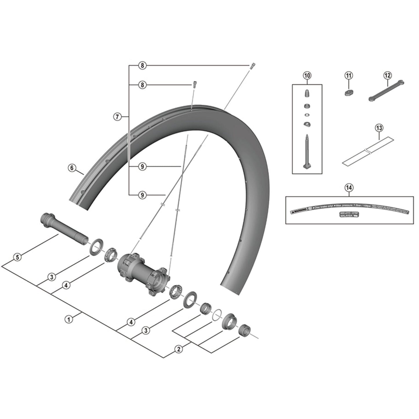 Shimano Spares WH-R8170-C50-TL-F spoke, 272 mm