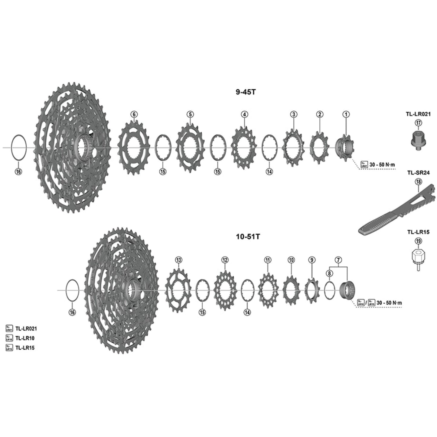 Shimano Spares CS-M8200-12 sprocket 19T Q