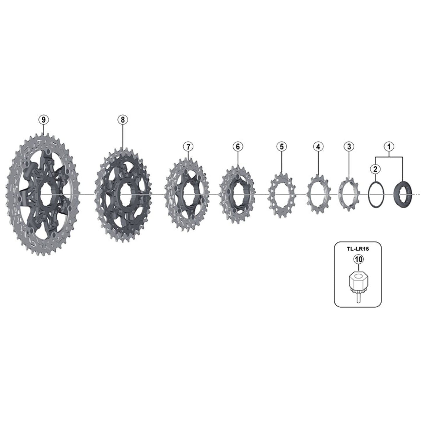 Shimano Spares CS-M9000 lock-ring and spacer