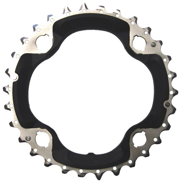 Shimano Deore FC-M6000 Deore 10 speed triple middle chainring 30T-AN, black