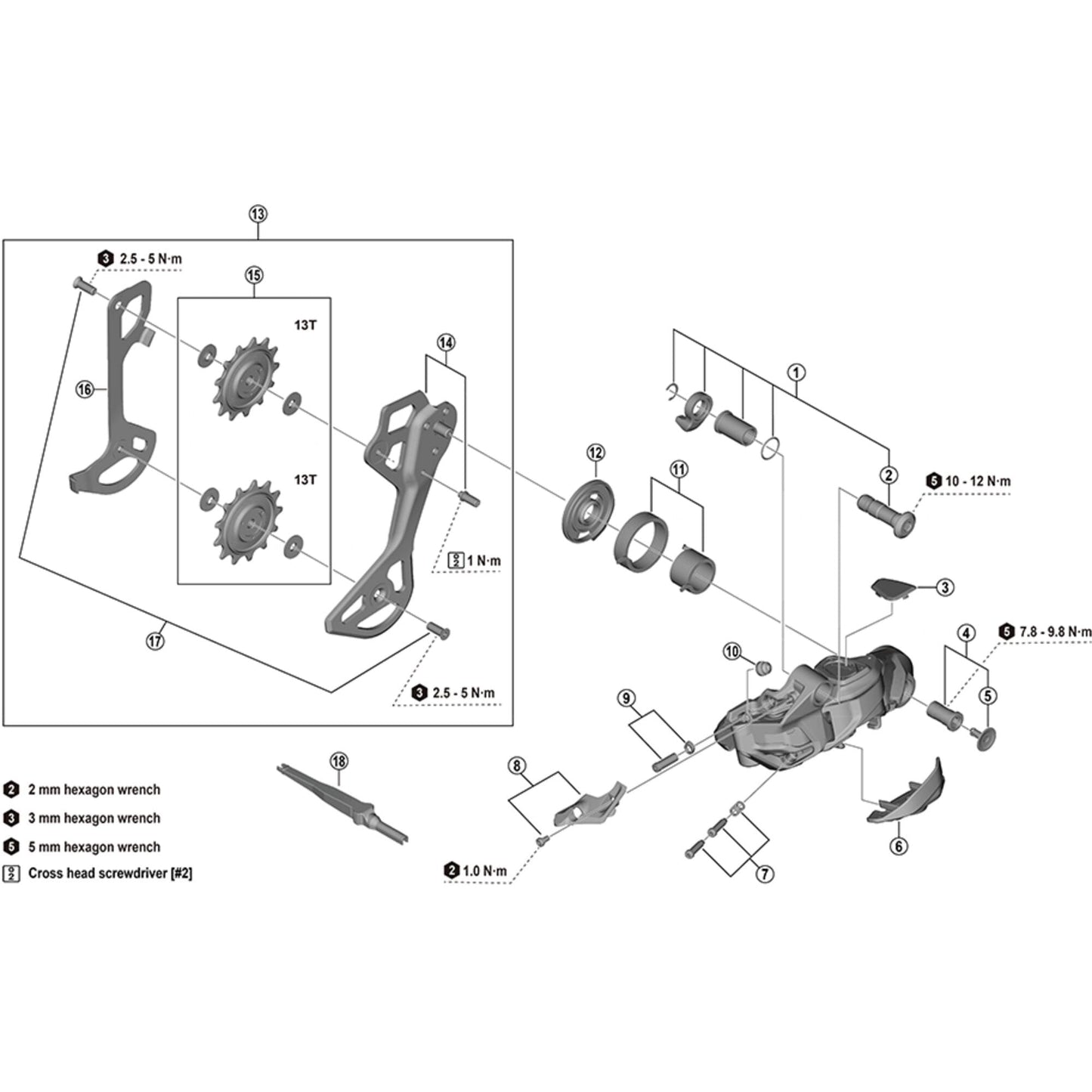 Shimano Spares RD-M8250-GS plate assembly, GS
