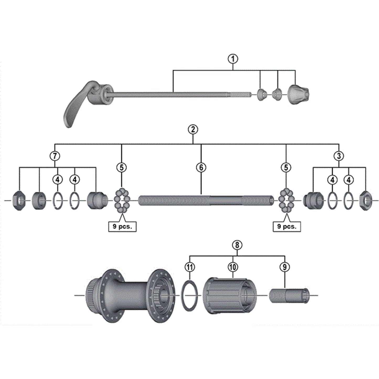 Shimano Spares FH-RM66 freewheel body unit