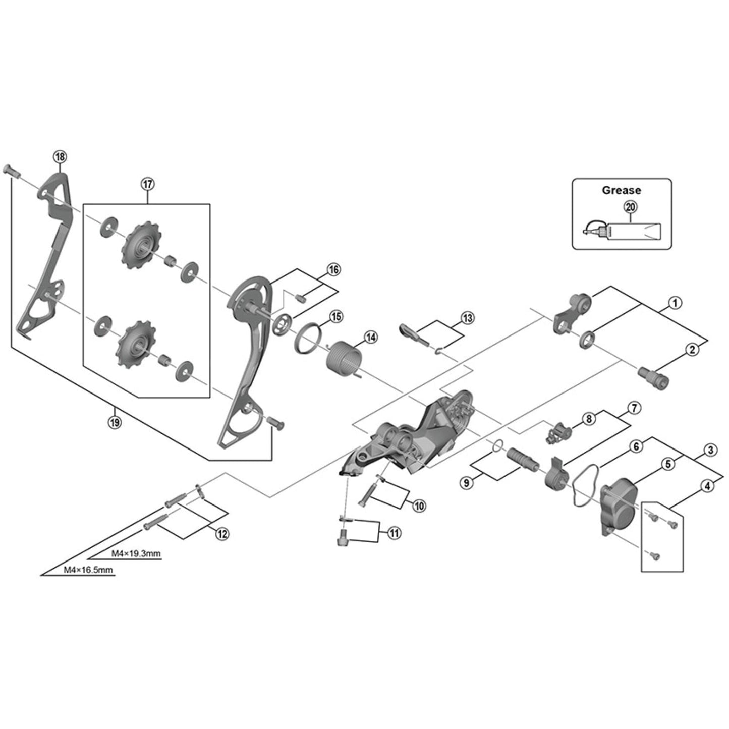 Shimano Spares RD-M610 inner plate, SGS type