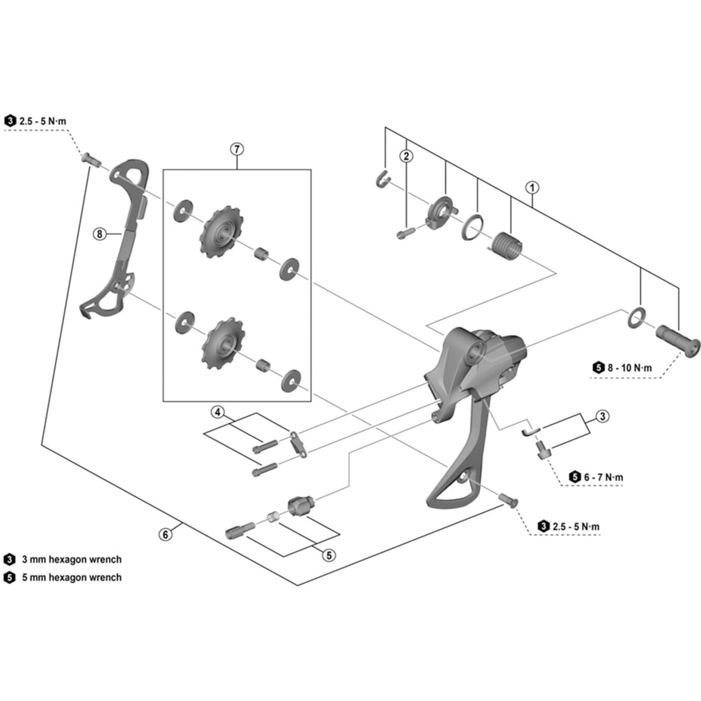 Shimano Spares RD-T4000 cable fixing bolt and plate