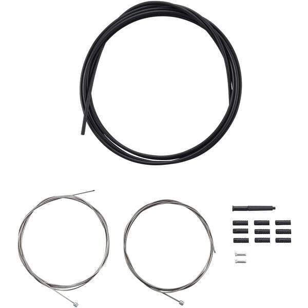 Shimano MTB gear cable set, stainless steel inner wire, black