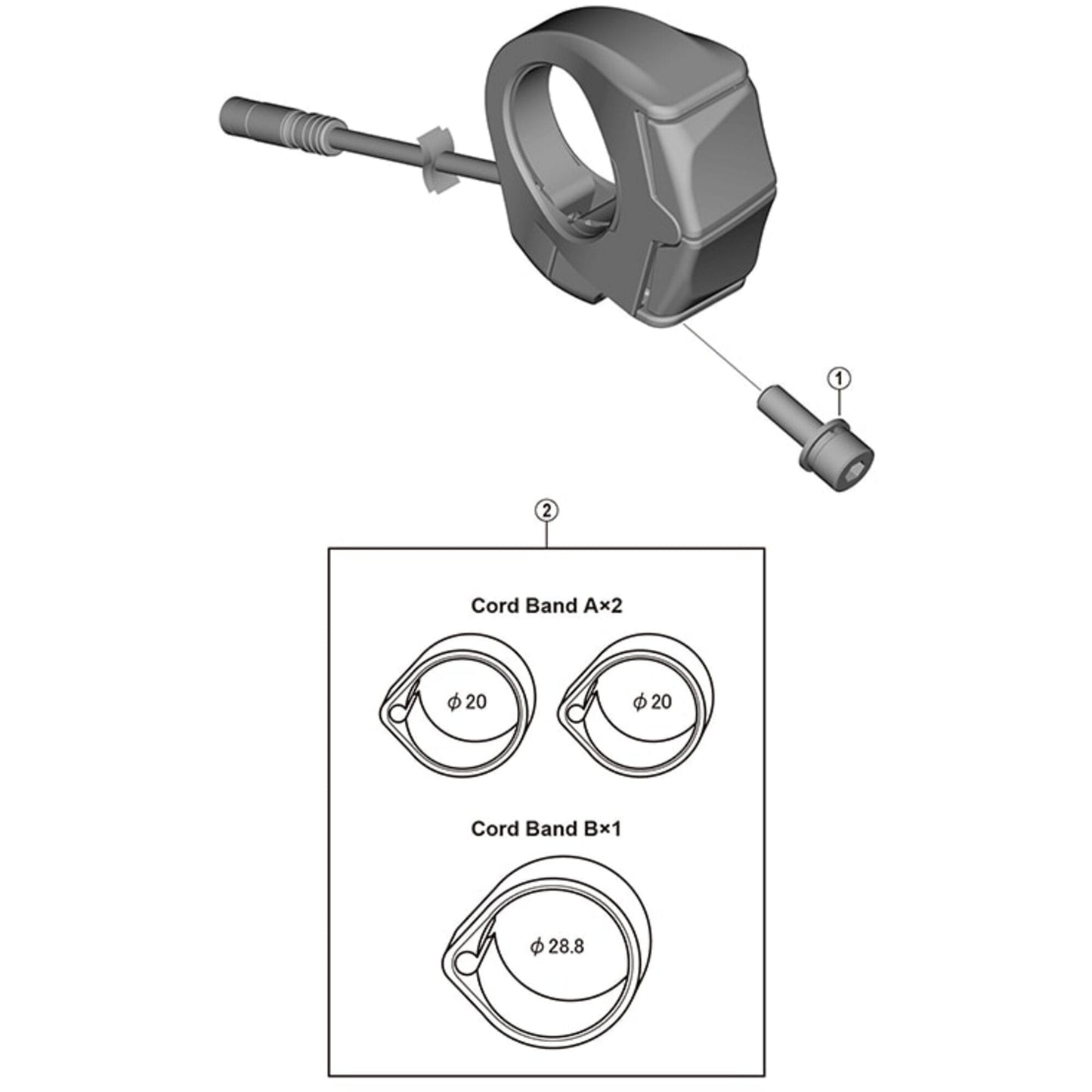 Shimano Spares SW-E6000 cord band unit