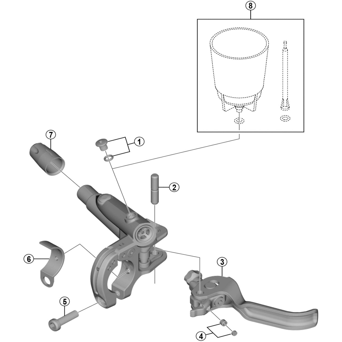 Shimano Spares BL-M7000 lever axle 5 mm