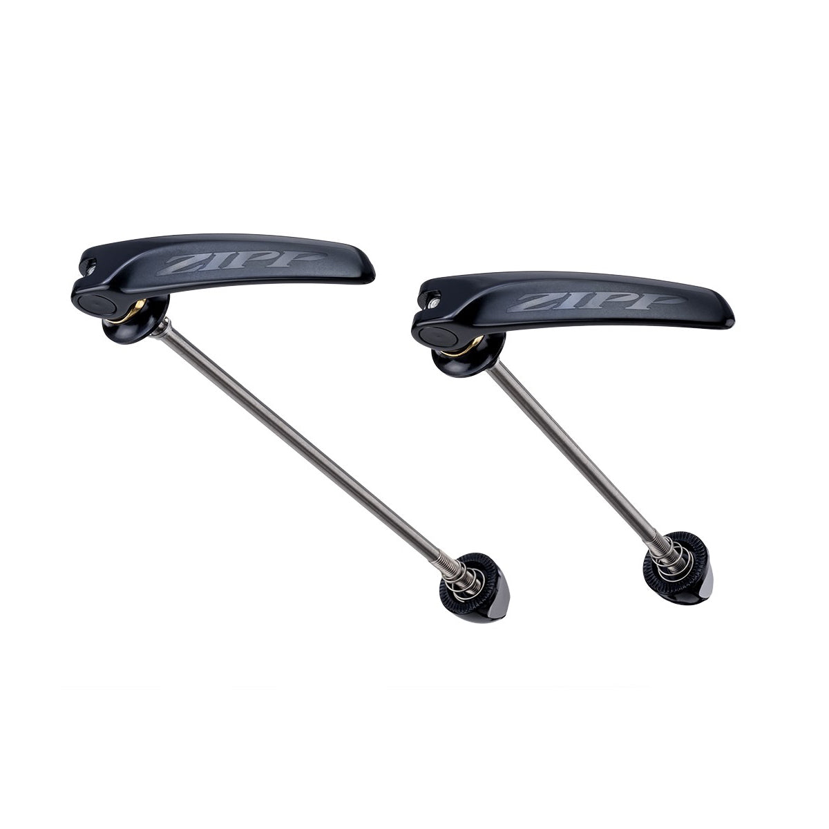 ZIPP TANGENTE QUICK RELEASE SKEWER - Titanium Black with Black Logo 100mm/130mm Pair for Road Wheels BLACK