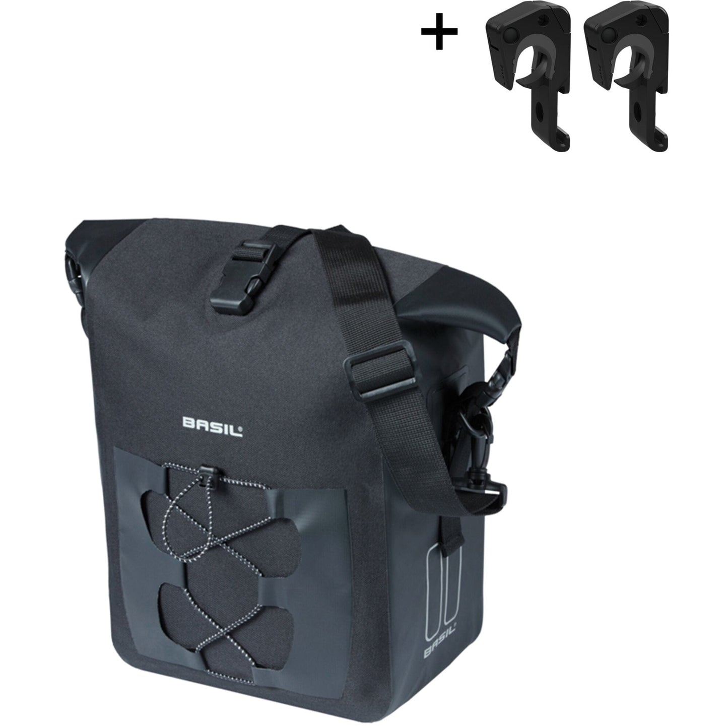 Basil Navigator Waterproof Medium, single pann. bag,MIK Hooks, 12-15L,black