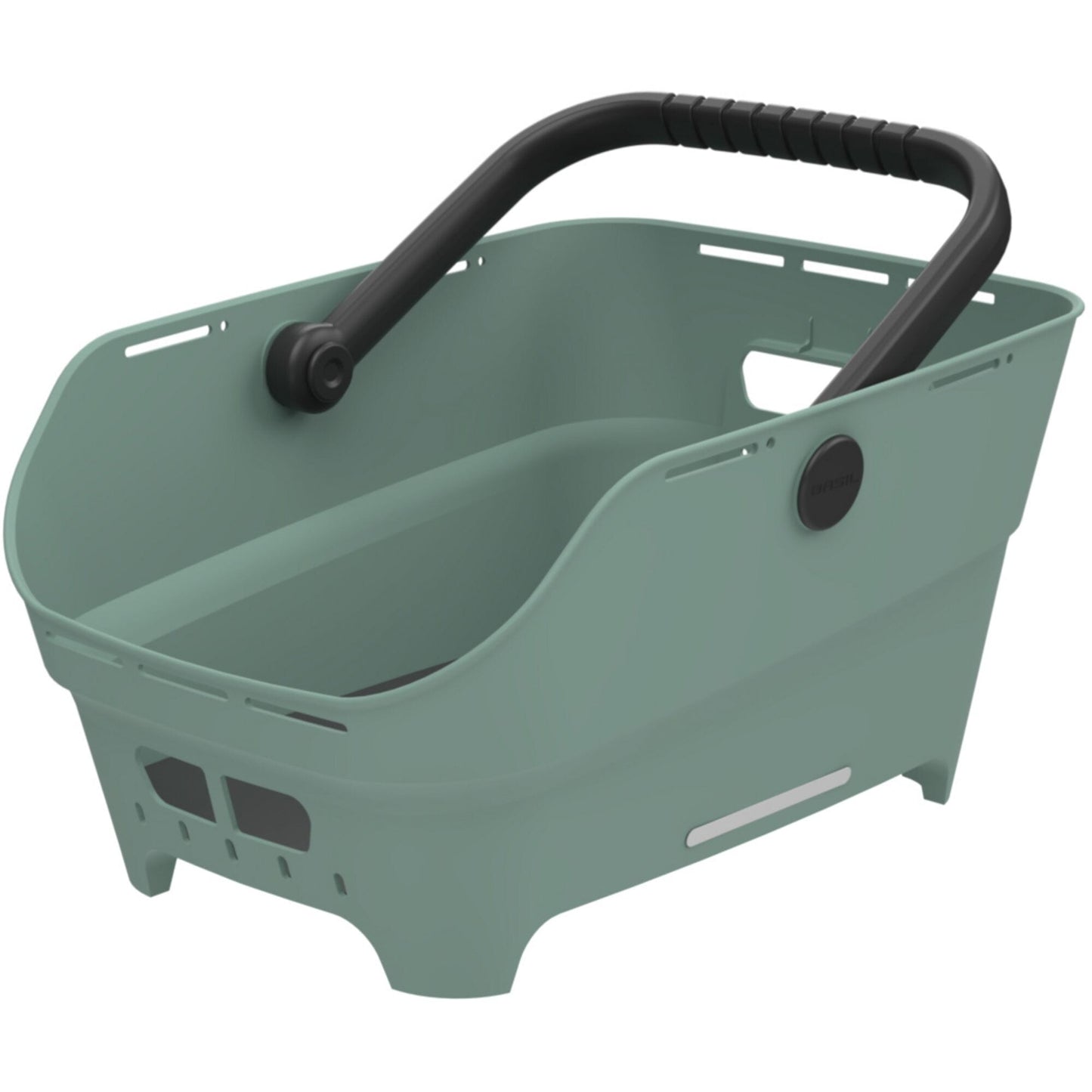 Basil Cento Neo Rear Bicycle Basket silvergreen