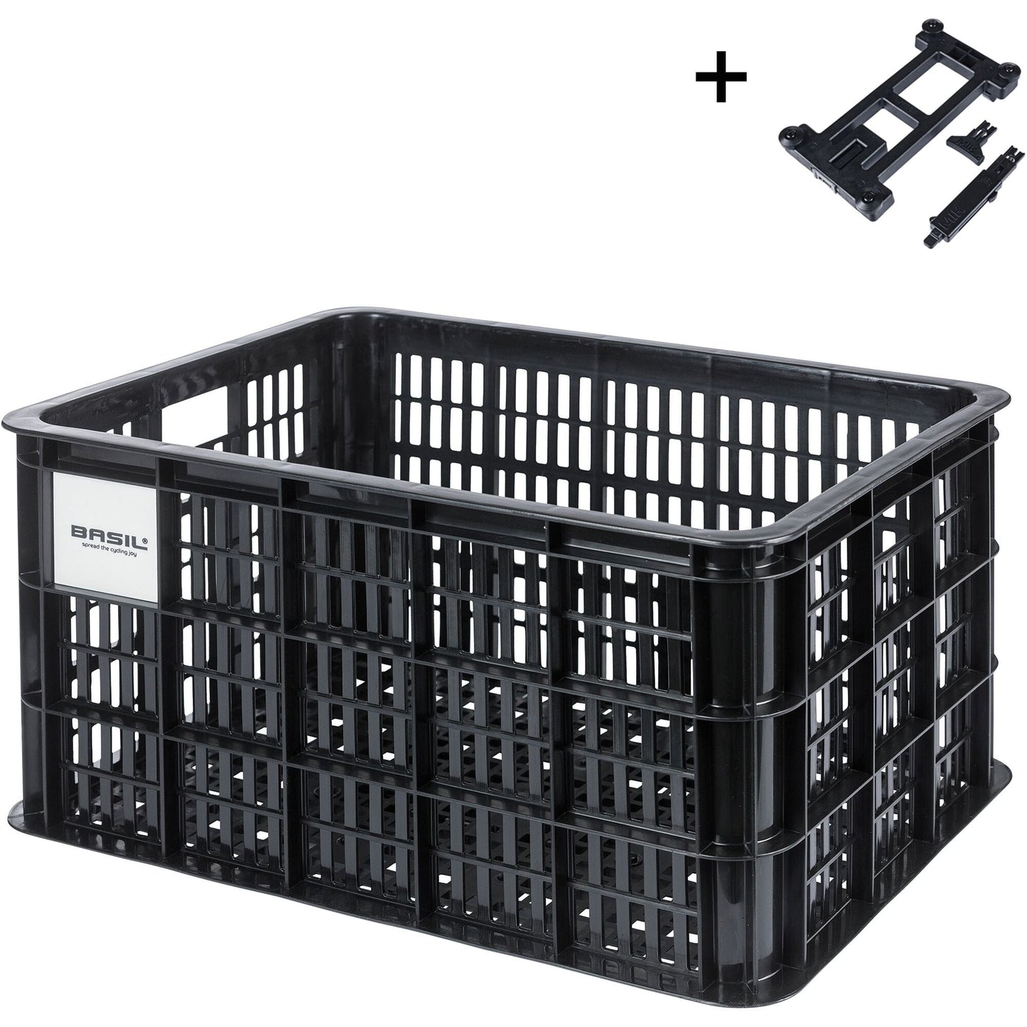 Basil Bicycle Crate MIK Large 40L Recycled synthetic black
