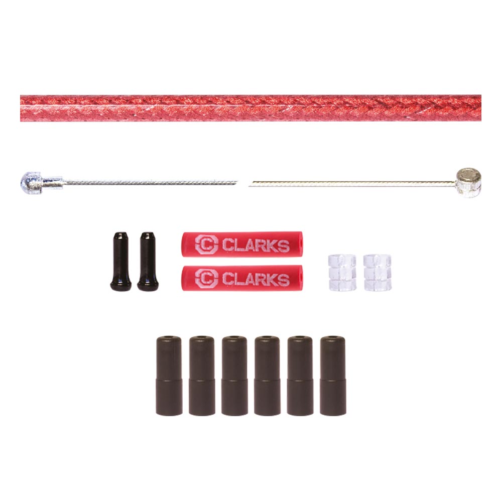 Clarks Stainless Steel Road/MTB Front And Rear Brake Cable Kit Braided