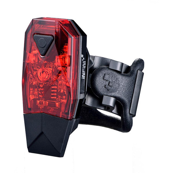 Infini Mini-Lava super bright micro USB rear light, black with red lens