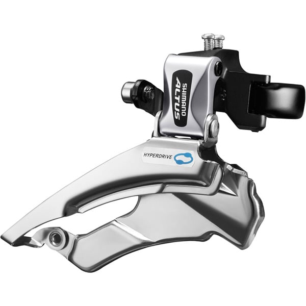 Shimano Altus FD-M313 Altus hybrid front derailleur, conventional swing, dual-pull, multi fit