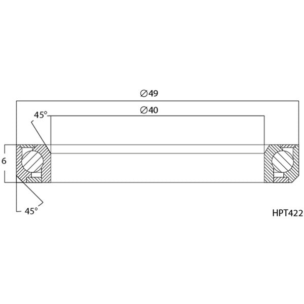 M Part Elite Headset R448B Bearing (40x49x6 45x45) ZS52
