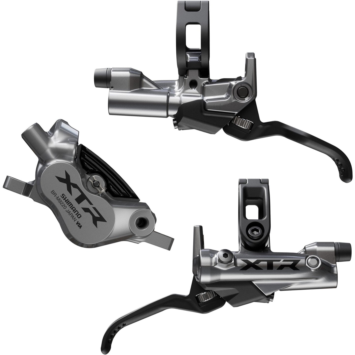 Shimano XTR BR-M9220/BL-M9220 XTR 4 pot brake levers and callipers, front and rear
