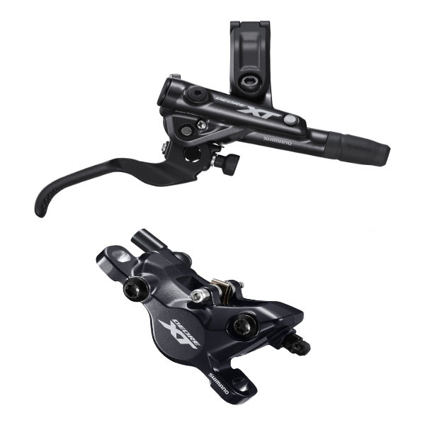 Shimano Deore XT BR-M8100/BL-M8100 XT 2 pot bled brake lever/post mount calliper I-Spec EV