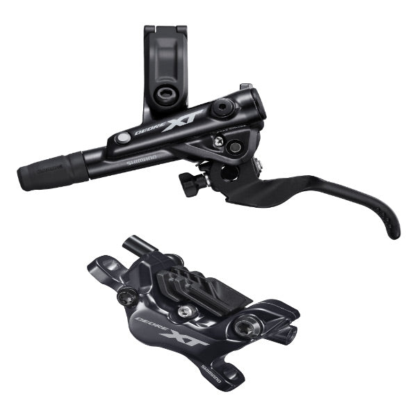 Shimano Deore XT BR-M8120/BL-M8100 XT 4 pot bled brake lever/post mount calliper, rear left