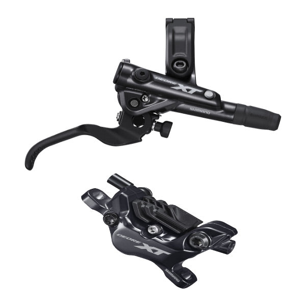 Shimano Deore XT BR-M8120/BL-M8100 XT 4 pot bled brake lever/post mount calliper, front right