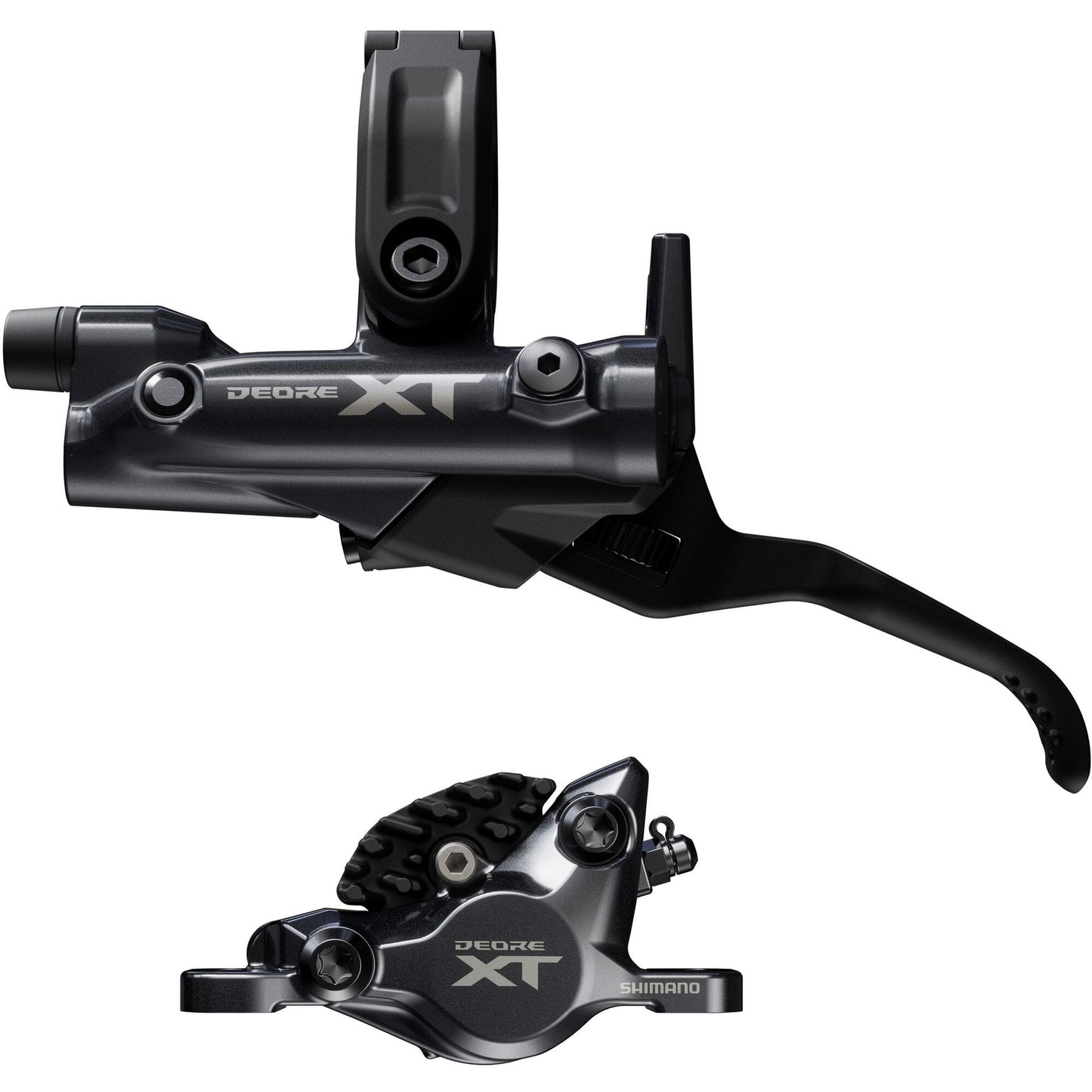 Shimano Deore XT BR-M8200/BL-M8200 XT 2 pot bled brake lever/post mount calliper, rear left