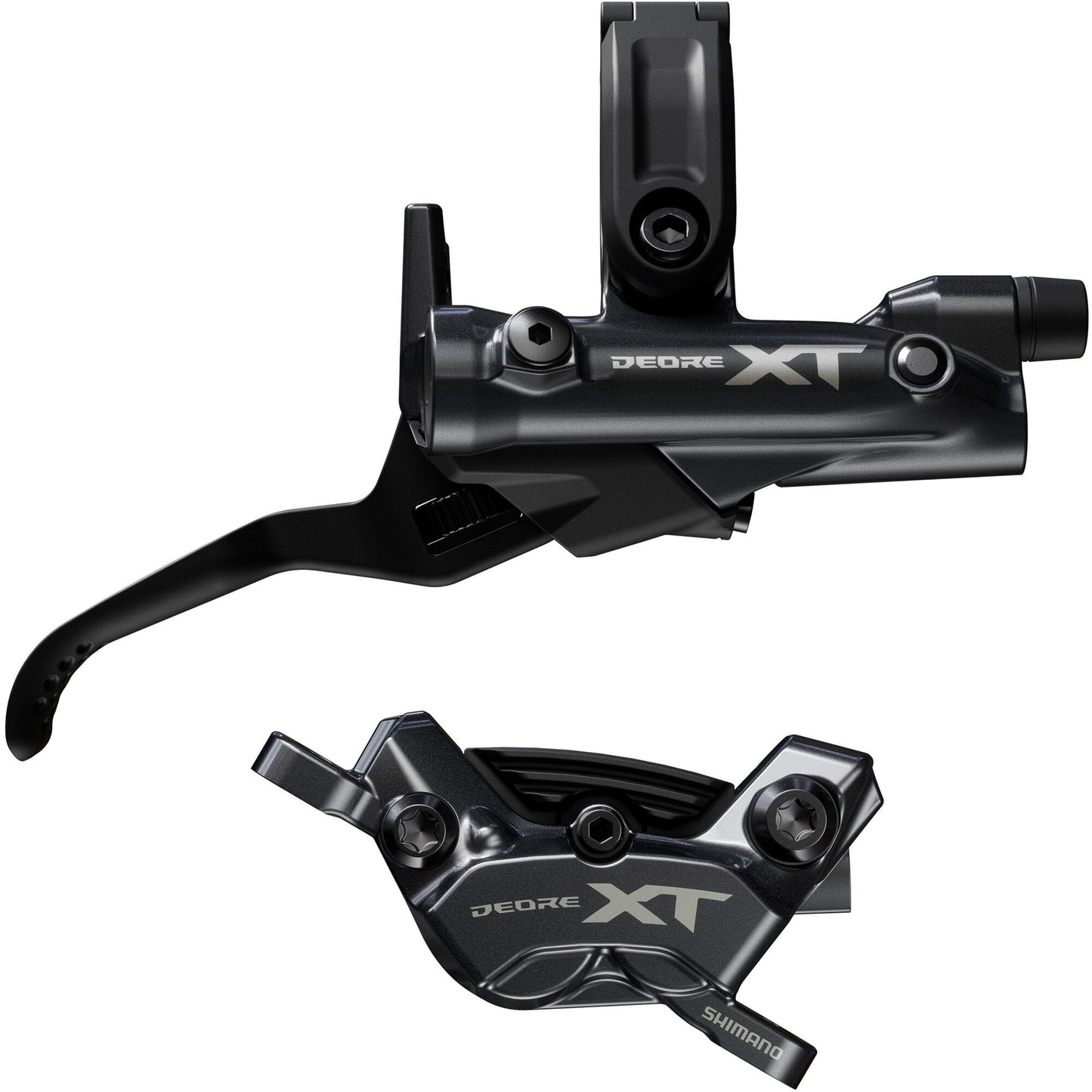 Shimano Deore XT BR-M8220/BL-M8200 XT 4 pot bled brake lever/post mount calliper, front right