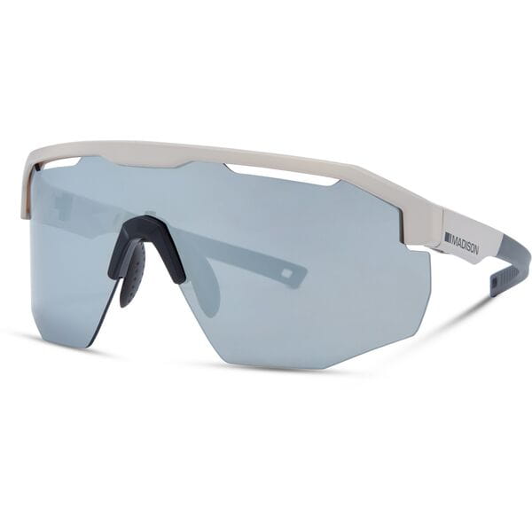 Madison Eyewear Cipher Desert Sand Sunglasses - 3 Lens Pack - Silver Mirror / Amber / Clear
