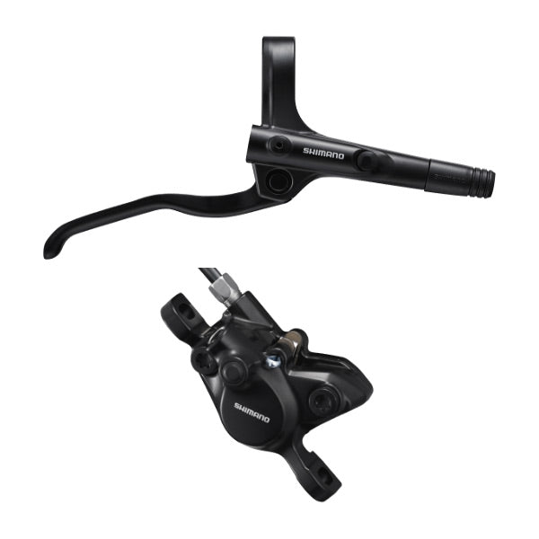 Shimano Non-Series MTB BR-MT200 / BL-MT200 bled brake lever/post mount calliper, black, front right