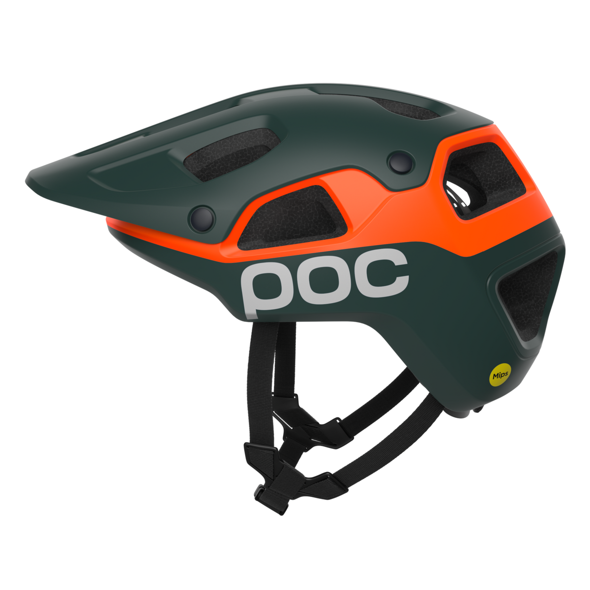 POC Cularis Pure MTB Helmet Pargasite Green Matt/Fluorescent Orange Matt / L