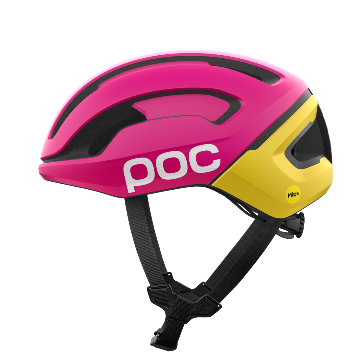 POC Omne Air MIPS Wide Fit Cycling Helmet Rhos Red Matt/Citrine Yellow Matt / M